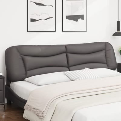 vidaXL - Hoofdbordkussen - "Hvar" - 200 - cm - kunstleer - grijs