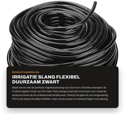 Dailygoods- Irrigatieslang 50 meter - Flexibel - Duurzaam - Verouderingsbestendig - Hoogwaardig PVC - Voor landbouwgebruik - Tuinslang