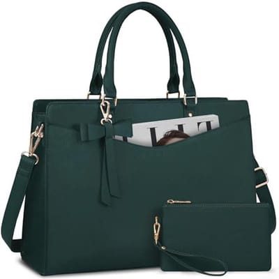 Dames Laptoptas 15.6 Inch - Grote Handtas met Portemonnee voor Werk en Vrije Tijd