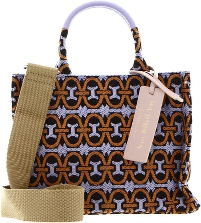 COCCINELLE Handtas Schoudertas Never Without Bag Monogra Handbag Jaquard Fabric Mul. Paprik / Lave Veelkleurig