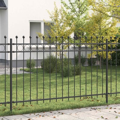 vidaXL - Ringhek - TILBURG - 200 - x - 166 - cm - Gepoedercoat - staal - Zwart
