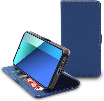 ebestStar - Hoes geschikt voor Xiaomi Redmi Note 13 4G, Wallet Etui, Book case hoesje, Donkerblauw