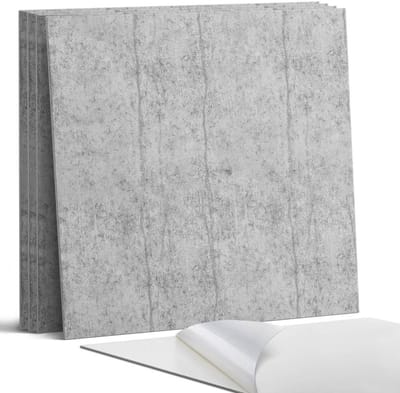 Coloray Wandpanelen Zelfklevend - Betonconstructie met tekeningen Zelfklevende Wandpanelen - 50 cm x 50 cm - Grijs Wandpaneel PVC - 4 stuks - Texturen Wandpanelen Zelfklevend - Wandpaneel Keuken - Wandpanelen Badkamer