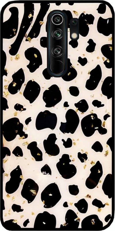 ADEL Siliconen Back Cover Softcase Hoesje voor Xiaomi Redmi 9 - Luipaard Bling Glitter