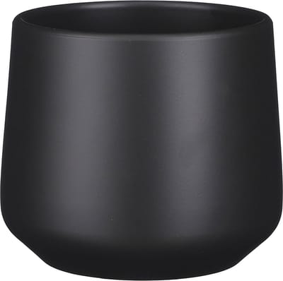Mica Decorations Bloempot/plantenpot - mat grijs - H15,5/D17 cm - keramiek - voor kamerplant