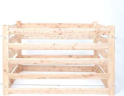 Houten Compostbak van Larikshout (L) - 130x100x80 cm met 1040L Inhoud - Steekcompostvat voor Tuincompost