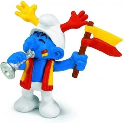 Smurf supporter - Schleich en de smurfen - 6 cm