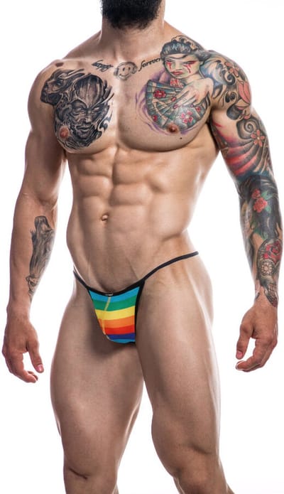 Cut4Men - Sexy Herenstring - Rainbow XL