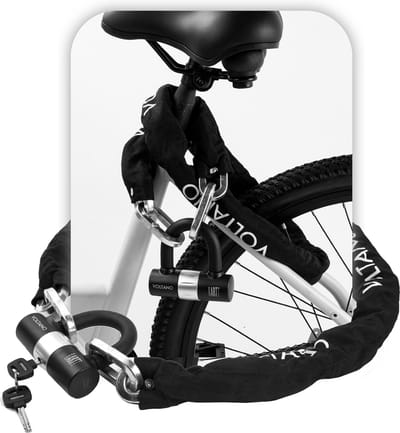 Voltano ART4 Kettingslot Met U-Lock - Zwart - 130 CM - ART 4 Slot - Goedgekeurd Voor De Fiets, Scooter en Motor Verzekering - Scooterslot / Brommerslot / Motorslot