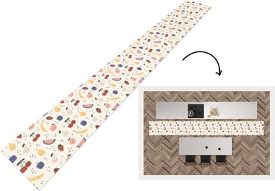 Keukenloper - Keukenmat - Design - Fruit - Kawaii - Patronen - 400x50 cm - Keuken vloerkleed