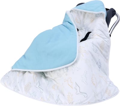 Universele Babydeken 90x90 cm Wafelstof voor Kinderwagen, Autostoel en Buggy
