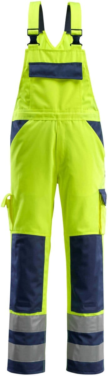 Mascot Safe Compete Amerikaanse overall met kniezakken 07169-470 - hi-vis geel/marine - C44 - 82