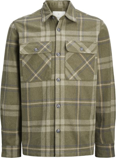 JACK&JONES - JPRRAYMOND MELANGE CHECK OVERSHIRT PLS - Heren - Overhemden
