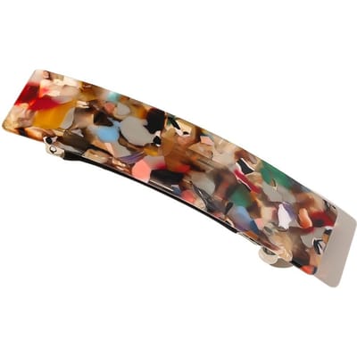 Vintage Acetaat Hars Rechthoekige Haarspelden Clips Effen Kleur Marmer Print Zijclips Vrouwen Haarspeldjes Haarspelden Haaraccessoires brown