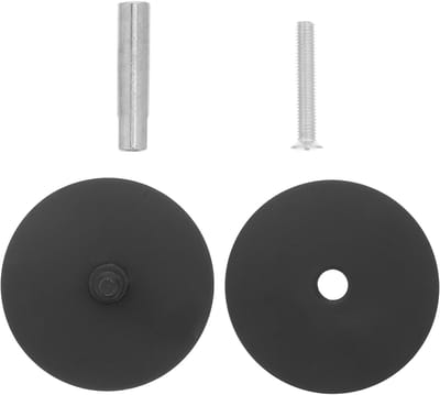 Deur Gat Afdekplaat - Deurslot Hoes - Esthetische Restauratie - Roestvrij Staal - 5x5x3.5cm - Zwart