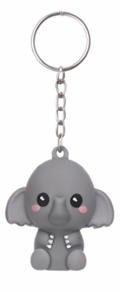 Kawaii Kuties 3D Keychain – Olifant Zumu – Cute Animal Charm Bag Accessoire 6 cm – Cadeau
