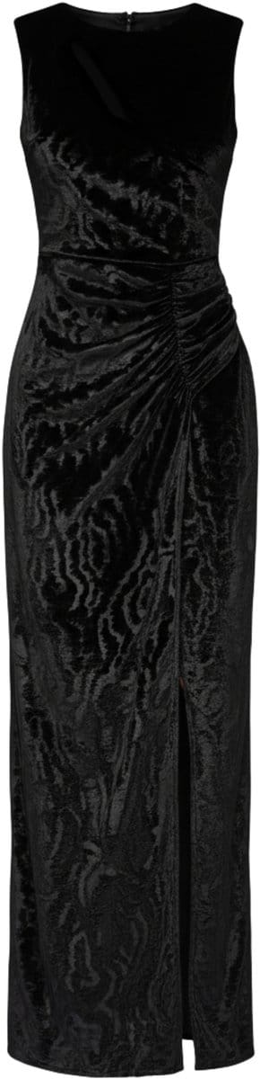 LARICA Jurk - Mouwloos - Rits - Effen Zwart XS