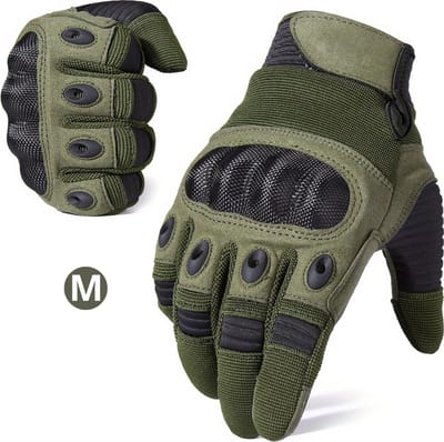 Nivard Airsoft Handschoenen - Tactical - Tactical Gloves - Leger - Tactical Handschoenen Hardknuckle - Paintball - Militaire - Touchscreen - Groen M