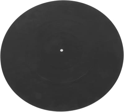 EGoods - Trillingsreductie Statische Slipmat voor 12 Inch Platenspeler - Rubberen Draaitafelmat met Antislip en Labelsleuf