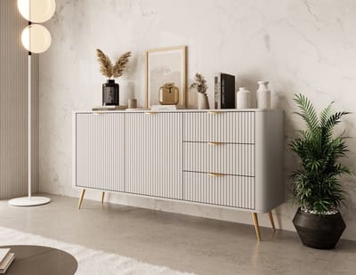 Meubella - Dressoir Lima - Beige - 163 cm
