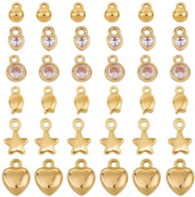 Dailygoods - 48 Stuks 18K Vergulde Messing Bedels voor Sieraden Maken