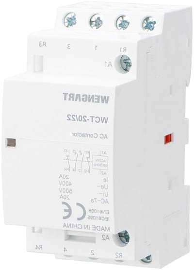 AC Contactor - Schakelaar - Energiebeheer - 24V Stuurspanning - 20 Ampère - Grijs