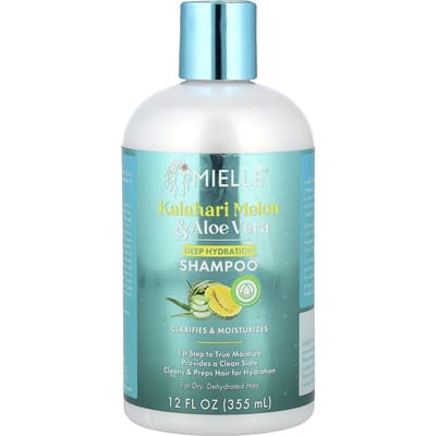 Diepe Hydratatie Shampoo, Droog en Uitgedroogd Haar, Kalahari Meloen & Aloë Vera, 355 ml (12 fl oz) white