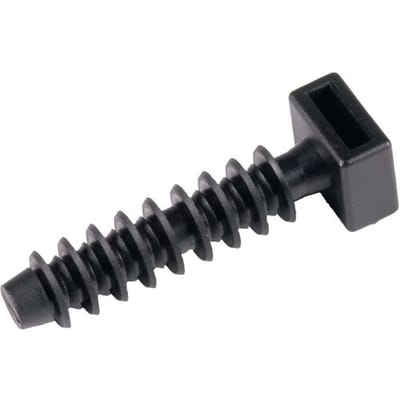 HellermannTyton LOK01B-PA6HIR-BK (100) Bevestigingssokkel Schroefbaar 151-80500 Zwart 100 stuk(s)