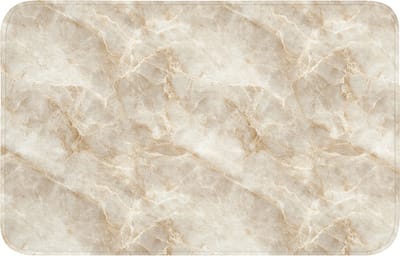 WC mat 80x50 cm - Antislip - Lichtbeige - Onyx - Subtiel - Toiletmat - Vloermat - Douchemat - Toilet tapijt - Toiletmatten
