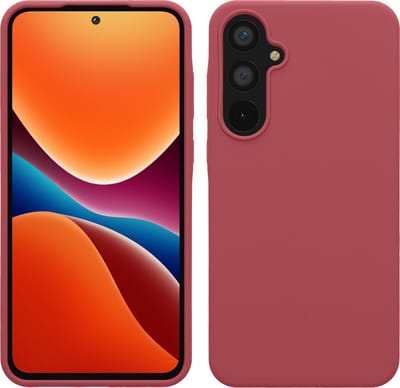 kwmobile telefoonhoesje geschikt voor Samsung Galaxy A55 5G - Hoesje met siliconen coating - Smartphone case in donkerroze