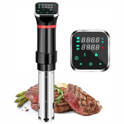 Thuys - Sous Vide Stick Zilver/Zwart - 1100W - LCD Touchscreen - 25-95°C - Ultrastil - voor Professioneel Koken Thuis