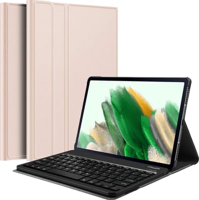 Hoesje - Geschikt voor Samsung Galaxy Tab A8 - Toetsenbord Case - Keyboard Book Cover - Hoes - Goud
