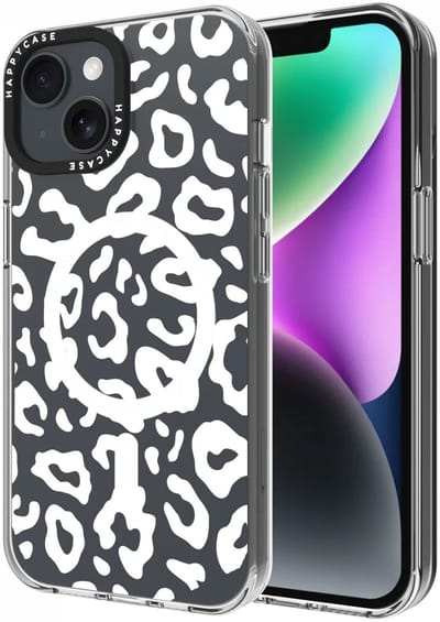 HappyCase Joy Hoesje | Geschikt voor Apple iPhone 17e/16e/14/13| Compatibel met MagSafe | Back Cover | Bloemen | Wild Leopard Print