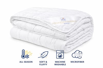 Vitality Pur Åre - 4-Seizoenen Dekbed - 2-Delig met Drukknopen - Ademend & Vochtregulerend - Anti Allergie & Huisstofmijt - Luxe Hotelkwaliteit - Zomer & Winterdekbed