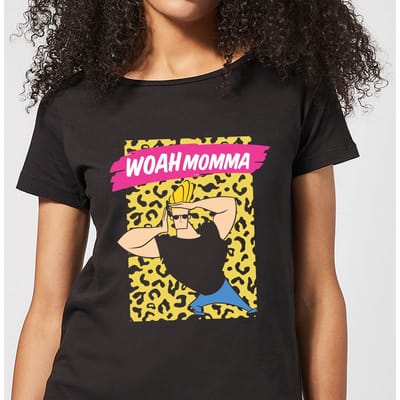 Johnny Bravo Woah Momma Women's T-Shirt - Black - 3XL