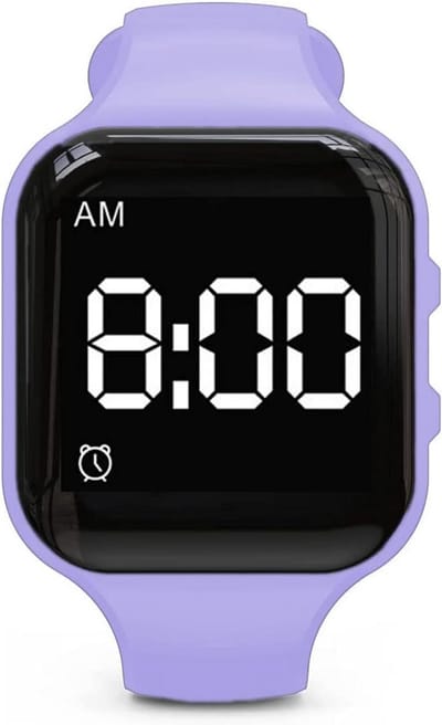Trilhorloge voor Zindelijkheidstraining - Stil Vibrerend Alarm met 8 Persoonlijke Alarmen - Ideaal voor Medicatie en Hydratatie Herinneringen - Paars