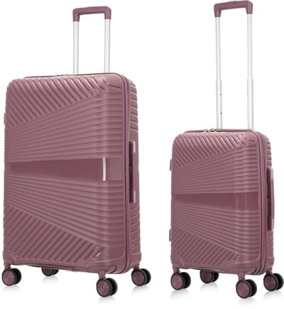 Mallorca Reiskofferset 2-delig - 39 en 93 liter - Handbagage en Ruimbagage - Paars - Met Ingebouwd TSA Slot - Voor Vakanties en Weekendtrips