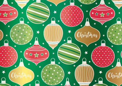 Kerstcadeaupapier 'Kerstdecoratie'