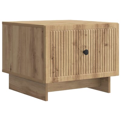 vidaXL - Salontafel - Artisanaal - eiken - 49 - x - 50 - x - 40 - cm - Bewerkt - hout