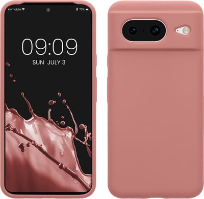 kwmobile telefoonhoesje geschikt voor Google Pixel 8 - Hoesje met siliconen coating - Smartphone case in winter roze