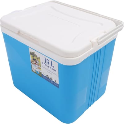 Geïsoleerde Koelbox - Harde Koelbox - Outdoor Activiteiten - Grote Opslagcapaciteit - 15 Liter - Blauw