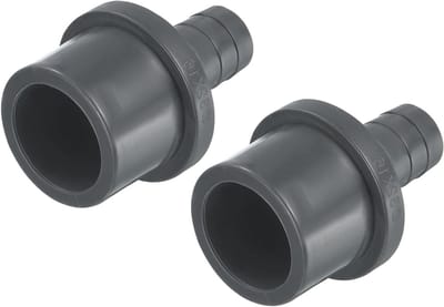 UPVC Reducer Pipe Fitting 32x16mm, 2 Pack Rechtstreekse Koppeling Adapter Connector, Grijs, Duurzaam, Waterdicht, Voor Tuin en Huishoudelijk Gebruik