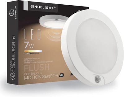 LED Plafondlamp met Bewegingssensor 7W Warm Wit Opbouw