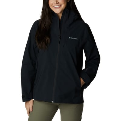 Columbia Omni-Tech Jas Dames met Capuchon - Dames Heren Waterdicht & Winddicht - Outdoorjas Winter - Zwart - Maat S