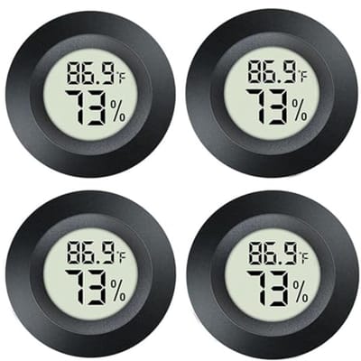 Mini Thermo-Hygrometer Set - Digitale LCD Monitor voor Binnen en Buiten - Luchtvochtigheid - Perfect voor Groentekassen en Babykamers