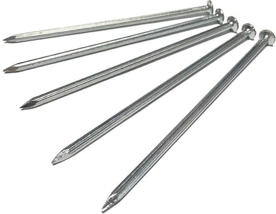 Landschap Rand Verankering - Tuin Spikes - Tuinranden Bevestigen - Roestbestendig Gelegeerd Staal - 15 cm Lengte - Zilver Wit
