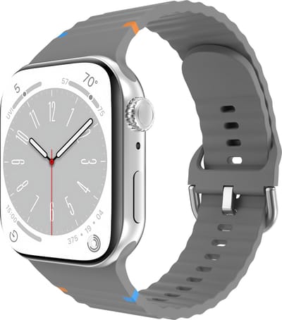 Cazy horlogebandje geschikt voor Apple Watch Bandje (ActiveFlex) - Smartwatchbandjes - Universeel bandje geschikt voor Apple 38/40/41/42 mm - Grijs