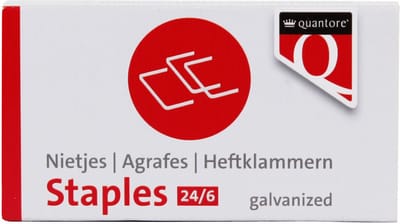 Nieten Quantore 24/6 1000 stuks verzinkt | 250 stuks