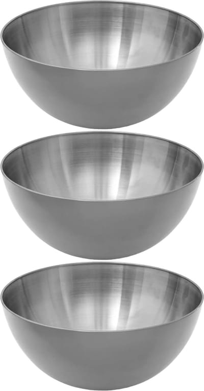 Secret de Gourmet - Slakom/serveer schalen - set 3x - RVS - D24 cm