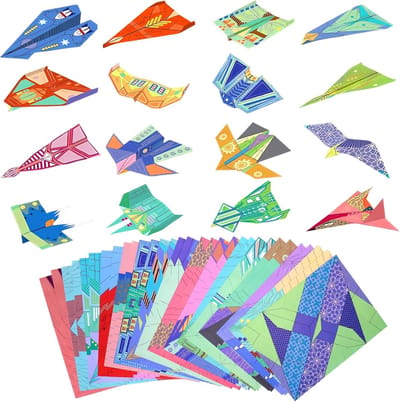 BOTC Origami Papier Set - Papieren Vliegtuigen - 32 stuks in 16 verschillende ontwerpen - Kinderen 3 jaar+ - Wetenschapskit